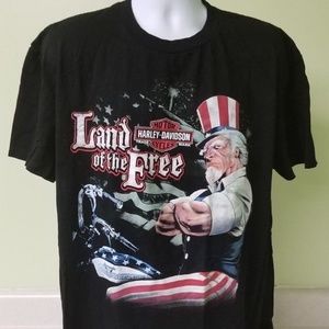 Men's XL T-Shirt - Harley Davidson "Land of Free"